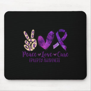 Tapis De Souris Peace love Cure Overdose Awareness Ruban