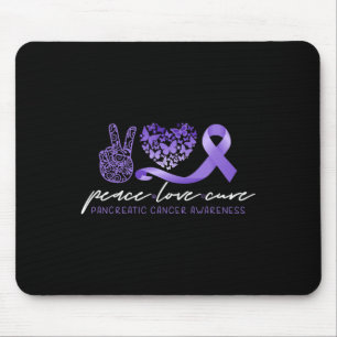 Tapis De Souris Peace Love Cure Pancréatic Cancer Awareness 1