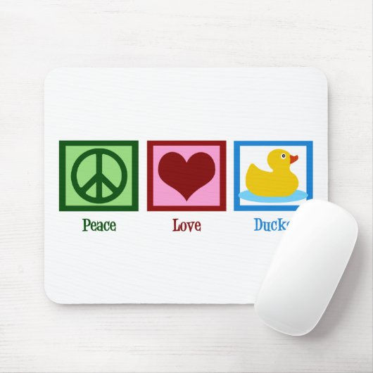 Tapis De Souris Peace Love Ducks (Avec souris)