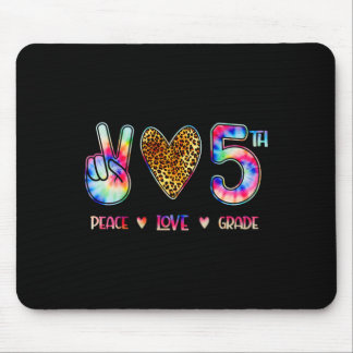 Tapis De Souris Peace Love Fifth Grade Squad Back To School Gift 