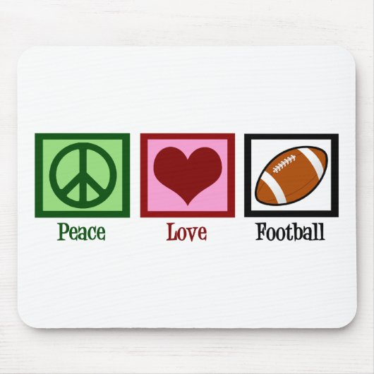 Tapis De Souris Peace Love Football (Devant)