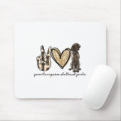 Tapis De Souris Peace Love Gsp Allemand Pointer Pointer Dog Log (Avec souris)