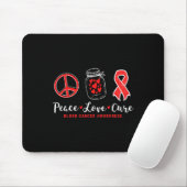 Tapis De Souris peace love guérison cancer du sang conscience avec (Avec souris)