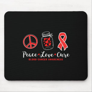 Tapis De Souris peace love guérison cancer du sang conscience avec