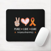 Tapis De Souris Peace Love guérison leucémie sensibilisation homme (Avec souris)