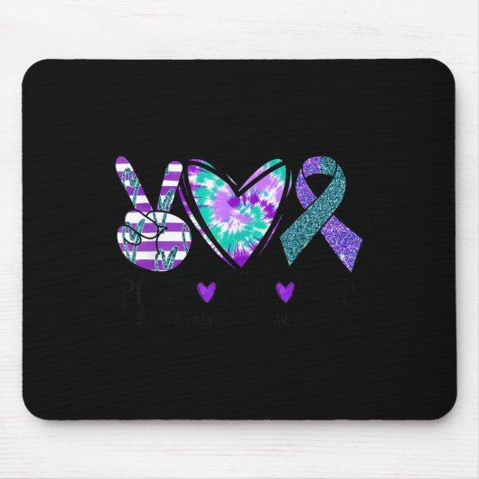 Tapis De Souris Peace Love Hope Suicide Prevention Awareness Tie-d (Devant)