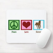 Tapis De Souris Peace Love Horses (Avec souris)