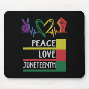 Tapis De Souris Peace Love Junetdix Pride Black Girl Queen Femmes