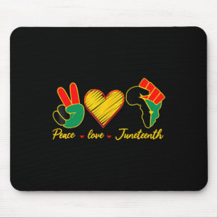 Tapis De Souris Peace Love Junetten Black Pride Freedom 4th Of J