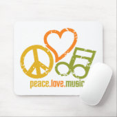 Tapis De Souris Peace Love Musique mousepad (Avec souris)