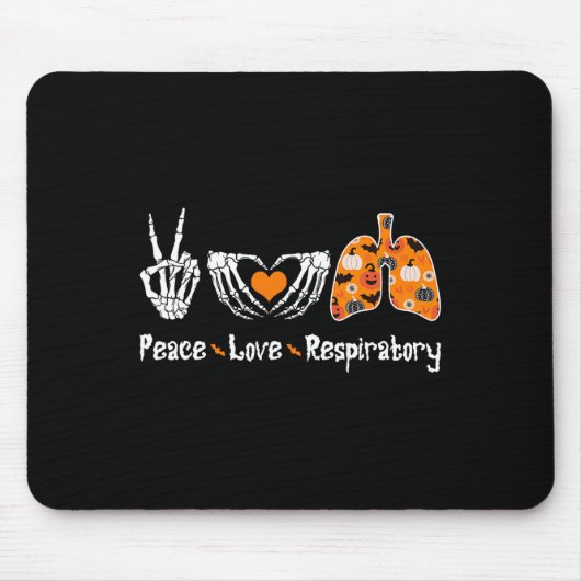 Tapis De Souris Peace Love Respiratory Therapist Skeleton Fun Hall (Devant)