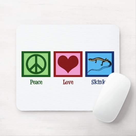 Tapis De Souris Peace Love Skinks (Avec souris)
