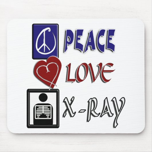 TAPIS DE SOURIS PEACE LOVE XRAY (Devant)