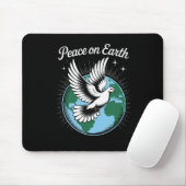 Tapis De Souris Peace On Earth Dove And Globe Faith Christmas Spir (Avec souris)
