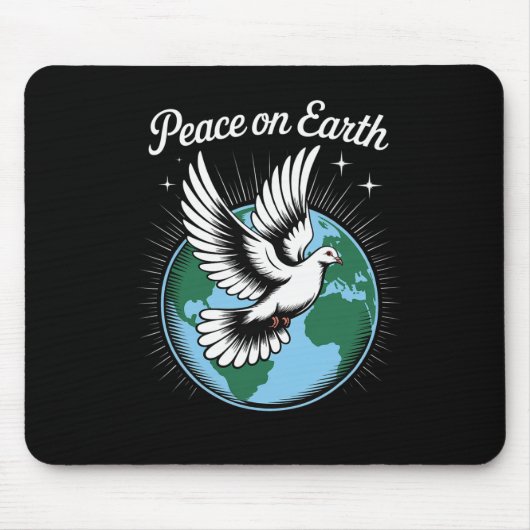 Tapis De Souris Peace On Earth Dove And Globe Faith Christmas Spir (Devant)