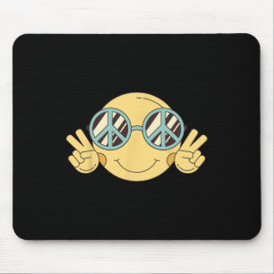 Tapis De Souris Peace Sign Love 60s les années 70 Super Hippie Cos