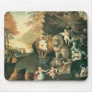 Tapis De Souris Peaceable Kingdom by Edward Hicks Vintage Folk Art