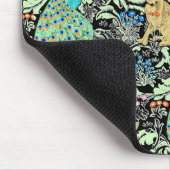 Tapis De Souris Peacock Art Nouveau Impression, Turquoise & Neutra (Coin)