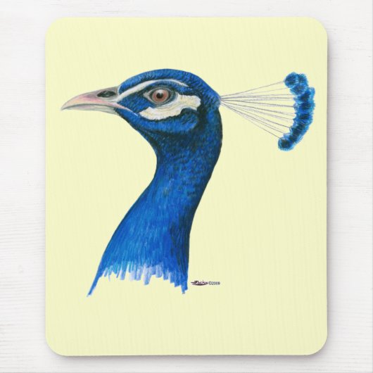 Tapis De Souris Peacock : bleu indien (Devant)