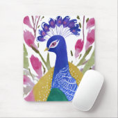 Tapis De Souris Peacock coloré (Avec souris)