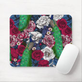 Tapis De Souris Peacocks dans le jardin rose (Avec souris)