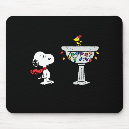 Tapis De Souris Peanuts Decorated Bird Bath  (Devant)