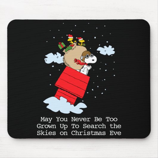 Tapis De Souris Peanuts The Flying Ace At Christmas (Devant)