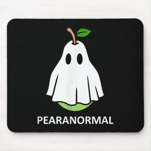 Tapis De Souris Pearanormal Cute Ghost Pear Halloween Costume Funn (Devant)