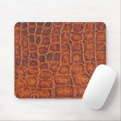 Tapis De Souris Peau Brown Mousepads de crocodile (Avec souris)
