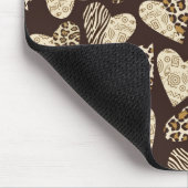 Tapis De Souris Peau d'animal avec des coeurs (Coin)