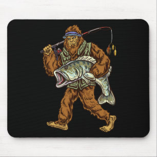 Tapis De Souris Pêche à la grande bouche B Bigfoot Pêcheur 1