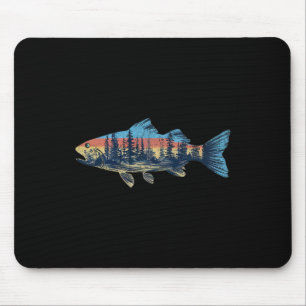 Tapis De Souris Pêche à la mouche à la truite Nature Extérieur Pêc