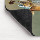 Tapis De Souris Pêche à la mouche truite Brown (Coin)