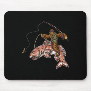 Tapis De Souris Pêche à la redfish à la chasse au Bigfoot Pêcheurs