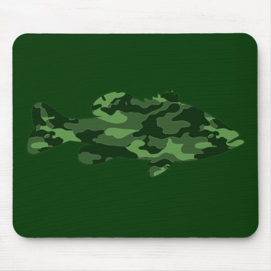 Tapis De Souris Pêche au bar verte de Camo (Devant)