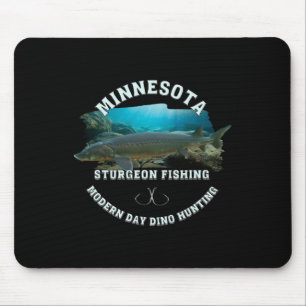 Tapis De Souris Pêche au esturgeon dans le Minnesota, chasse au di