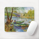Tapis De Souris Pêche au printemps, Vincent van Gogh (F354) (Avec souris)