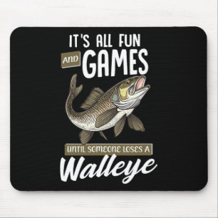 Tapis De Souris Pêche C'est tout plaisir et jeux jusqu'à ce que qu