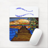 Tapis De Souris Pêche de garçon en verre souillé (Avec souris)