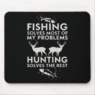 Tapis De Souris Pêche Et Chasse Cadeaux Fête des pères Humour Chas