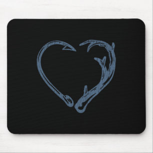 Tapis De Souris Pêche Et Chasseur De Chasse Drôle Chasse Poisson D