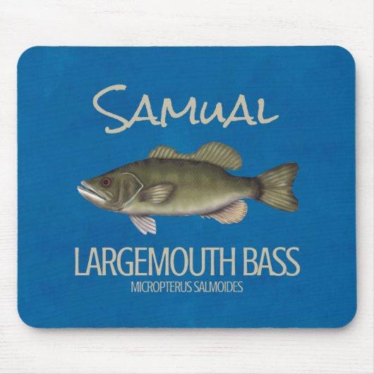 Tapis De Souris Pêche moderne Grosse Bouche basse Simple Anglais (Devant)