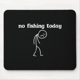 Tapis De Souris Pêche triste stickman drôle pêcheur hommes femmes