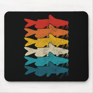 Tapis De Souris Pêche Vintage de poisson de poisson de la rivière