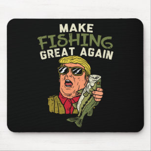 Tapis De Souris Pêcher à nouveau grand Trump amusant pêcheur pêche