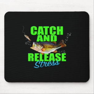 Tapis De Souris Pêcher Le Poisson De Pêche À La Poche Et Laisser L