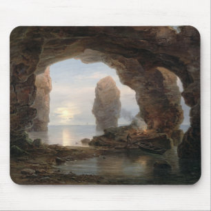Tapis De Souris Pêcheur dans une grotte, Helgoland, 1850 (l'huile