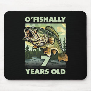Tapis De Souris Pêcheur de 7 ans O'fishally 7 Pêche 7ème anniversa