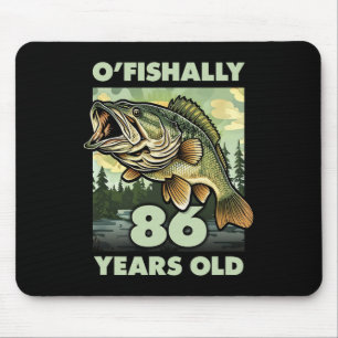 Tapis De Souris Pêcheur de 86 ans O'fishally 86 Pêche 86e annivers