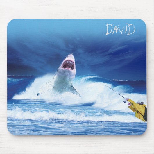 Tapis de souris pêcheur de requin (Devant)